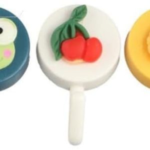 5 Pcs Creative Cartoon Shape Wall Hooks, Plastic Decorative Wall Hooks for Home, Office Hanging Towel, Hat, Clothes, Key, Bag and More