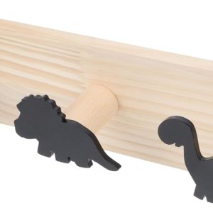 Creative Wooden Dinosaur Row Hook for Wall Smooth Edges Coat and Hat Hanging Rack Easy to Install Space-Saving Organizer for Bedroom and Home Decor