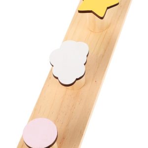 1pcs Boys and Girls Wall Hooks Creative Wooden Coat Rack for Nursery and Playroom Storage for Coats Keys and Backpacks Charming Wall Decor for Boy Girl's Rooms