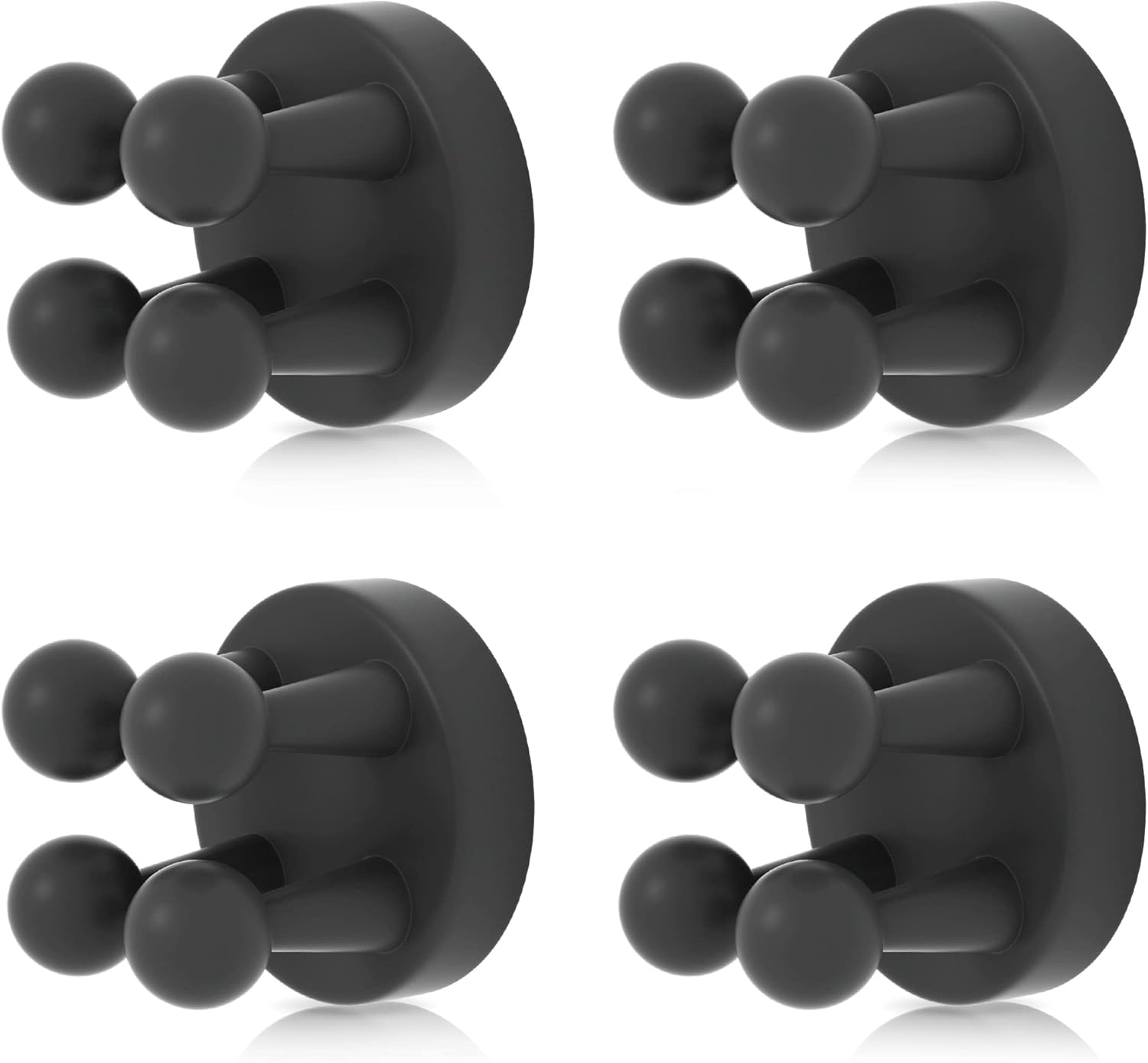 4 pcs Silicone Toothbrush Holder Multi-Function Hook Waterproof self Adhesive Single Toothbrush Hook Plug Holder for Wall for Hanging Bathroom Kitchen Living Room Office