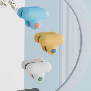 Mini Silicon Shower Squeegee for Shower Mirror with Adhesive Hook, Bathroom Cleaner Tool Household Window Mirror Squeegee for Medium-Sized Glass Door or Window Cleaning, 3 inch, Multi-Color, 3 Pack