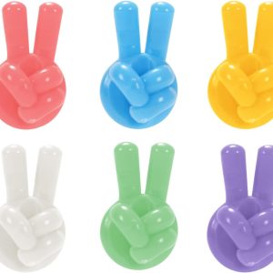 18Pcs Silicone Finger Wall Hooks for Hanging Towel Key Plug Cable, Multifunction Adhesive Cable Clip for Kitchen Bathroom Home Office