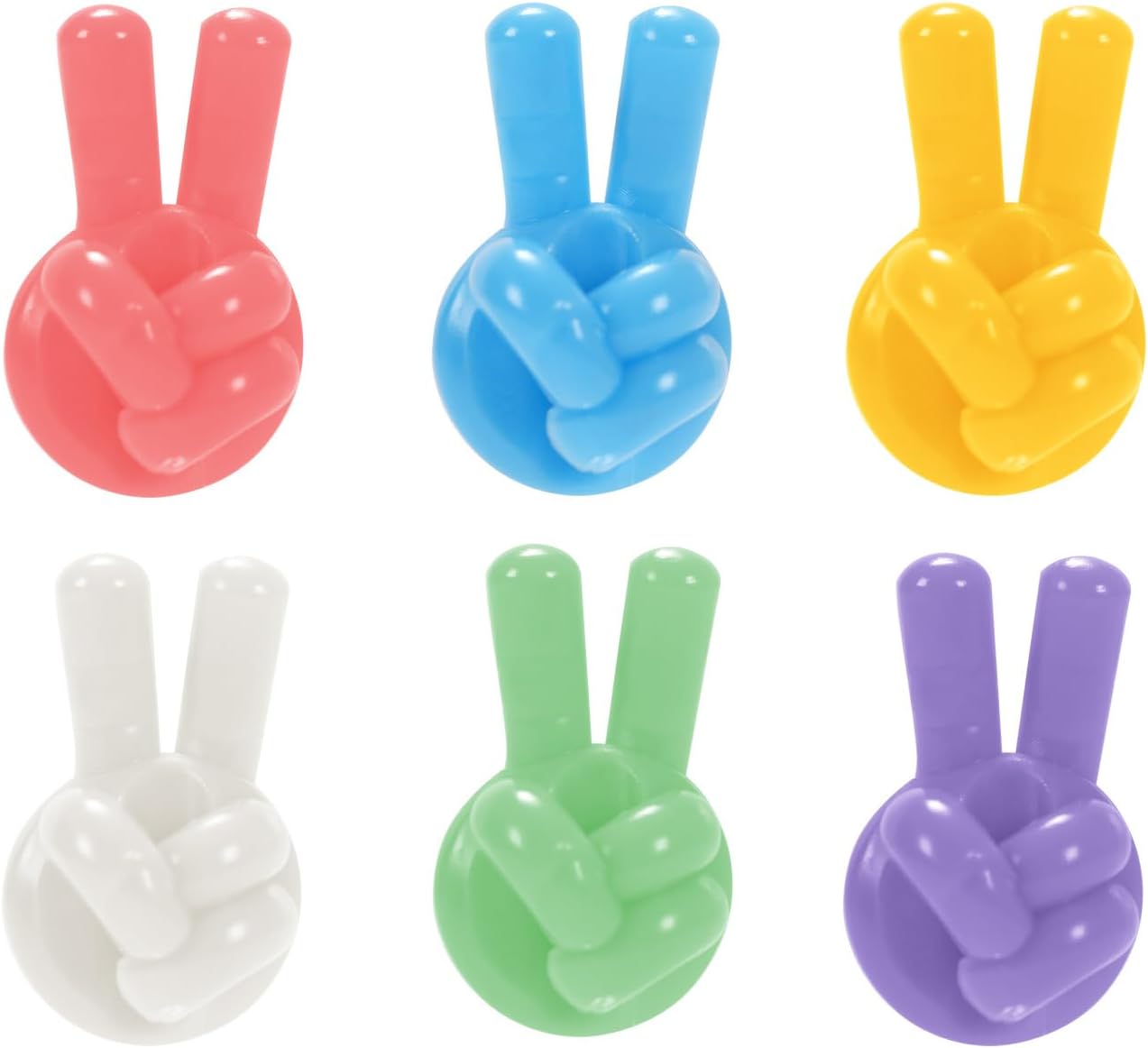 18Pcs Silicone Finger Wall Hooks for Hanging Towel Key Plug Cable, Multifunction Adhesive Cable Clip for Kitchen Bathroom Home Office